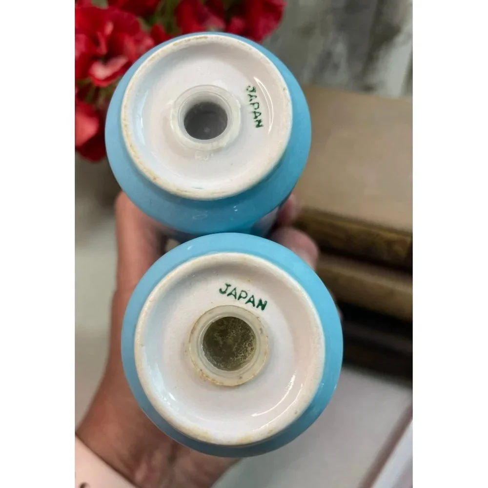 Vintage Mid Century MCM Mikasa Focus Covered Butter Salt Pepper Set